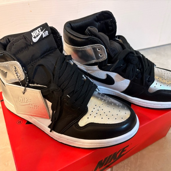 Jordan Women's Sneakers Black and Silver - Picture 3 of 6